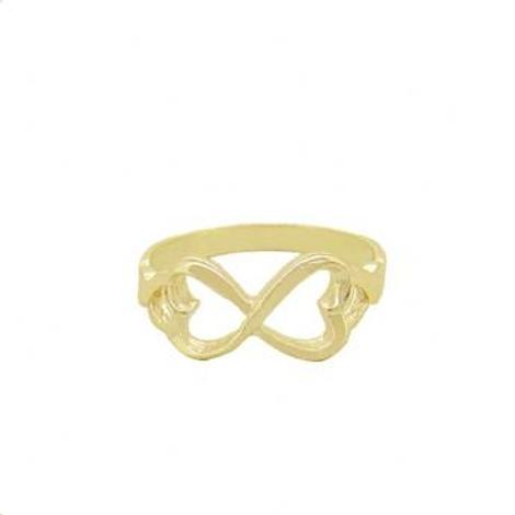 9ct Gold Heart Infinity Symbol Design Charm Ring