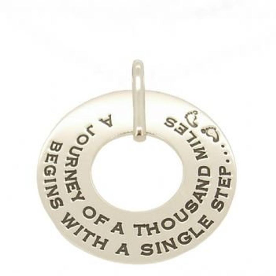 35mm UNISEX PERSONALISED FAMILY CIRCLE of LIFE NAME MESSAGE PENDANT