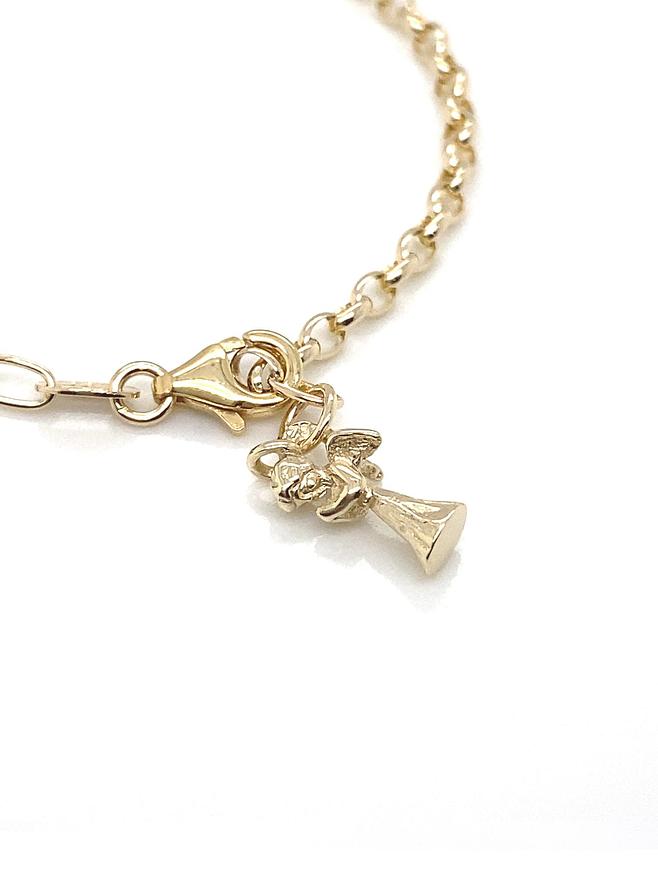 9ct Gold Guardian Angel Charm Bracelet