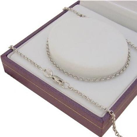 9ct White Gold 1.8mm Belcher Necklace Chain