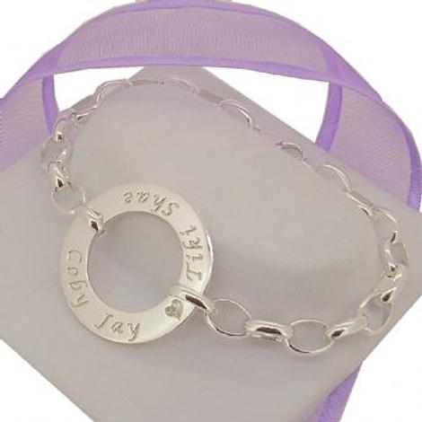 Personalised Sterling Silver 7mm X 10mm Oval Belcher Bracelet