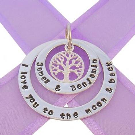 25mm & 38mm Circle of Life Personalised Tree of Life Name Pendant -25mm-38mm-Kb57-70-Kb52