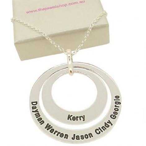 27mm & 38mm Circle of Life Personalised Life Name Pendant Necklace