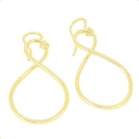 9ct Yellow Gold Infinity Symbol Design Charm Earrings