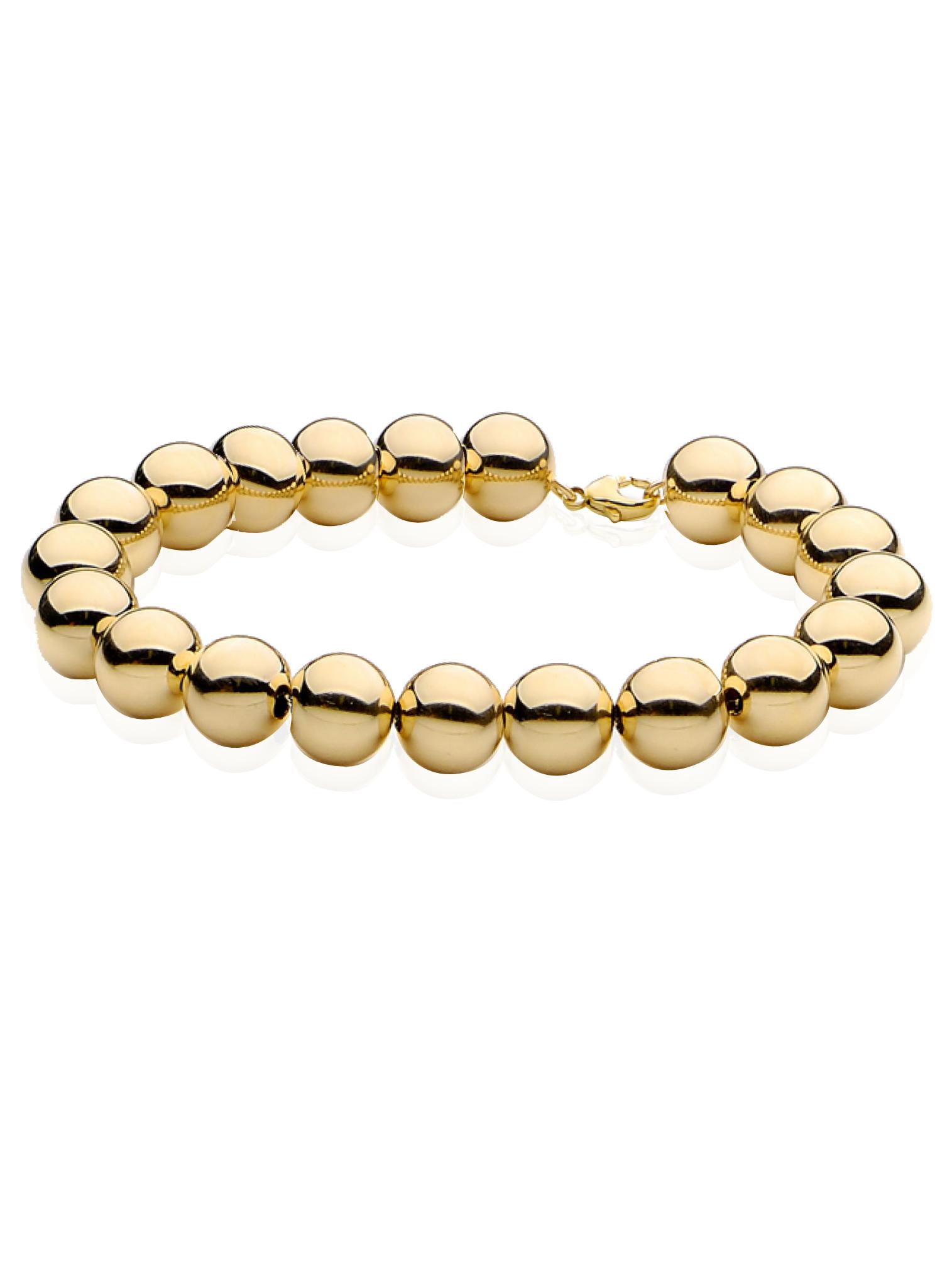 14ct Rolled Gold 10mm Ball Bead Bracelet — The Jewel Shop