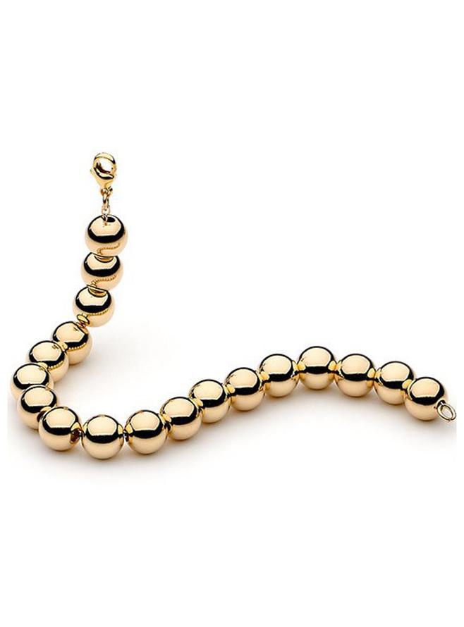 14ct Rolled Gold 10mm Ball Bead Bracelet