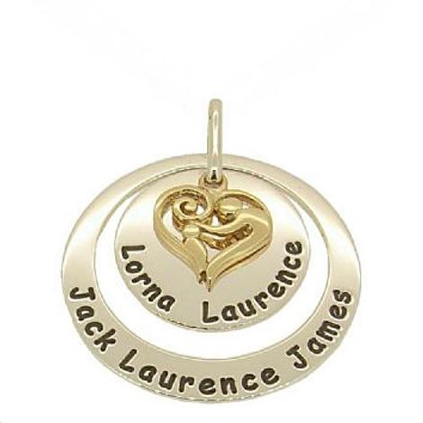 25mm Round 38mm Circle of Life Personalised Mother Baby Child Pendant