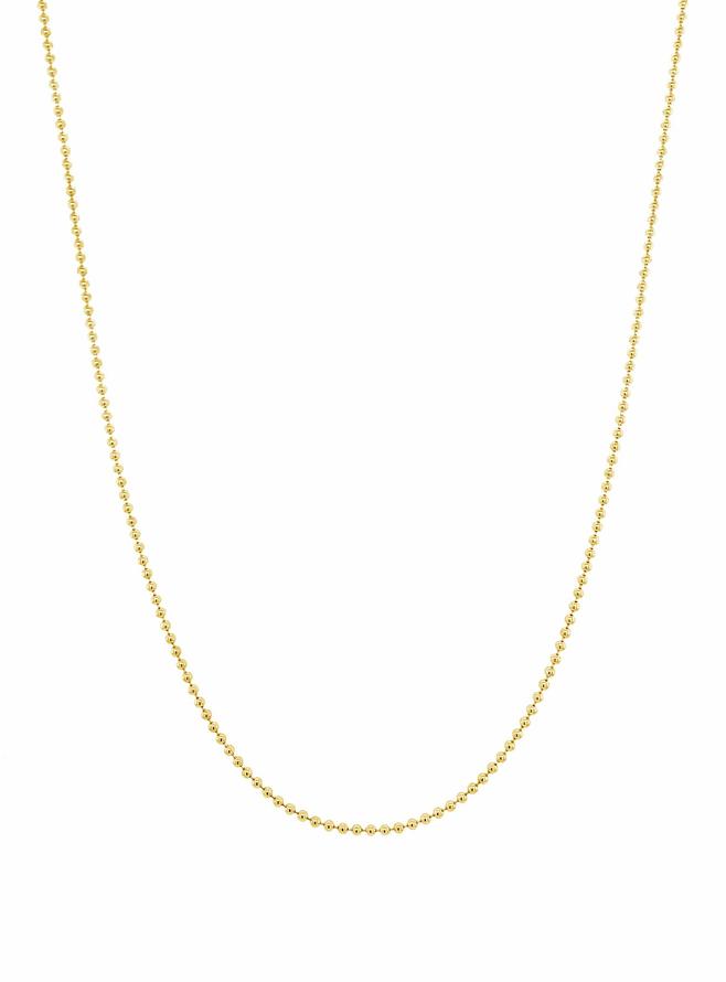 Necklace Chain Ball Bead 9ct Gold in 1.5mm