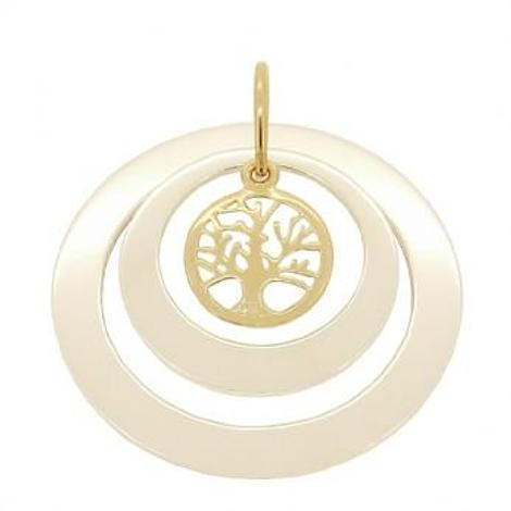 29mm 43mm Circle Personalised Family Tree of Life Pendant