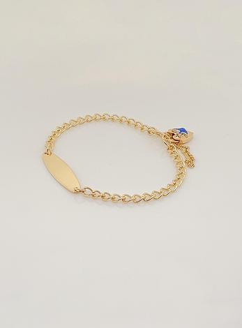 Bluebird Padlock 4mm Curb Bracelet in Solid 9ct Gold