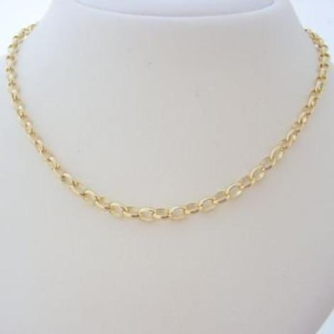 45cm 9ct Gold Graduated Belcher Necklace Chain