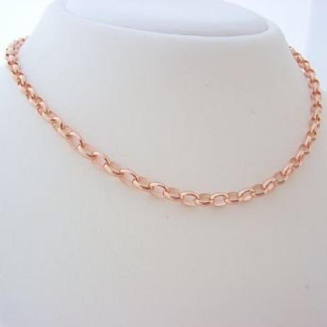 Graduated Belcher Necklace Chain in 9ct Rose Gold