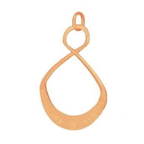 9ct Rose Gold 25mm Oval Mobius Infinity Personalised Name Pendant