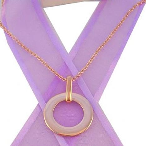 9ct Rose Gold 24mm Circle of Life Personalised Family Name Pendant Cable Necklace -P9r-24mm-Fp134-Bail-Ca40