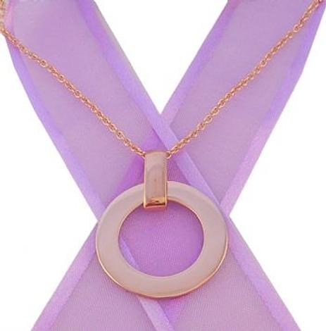 9ct Rose Gold 28mm Circle of Life Personalised Family Name Pendant Cable Necklace -P9r-28mm-Fp136-Bail-Ca40