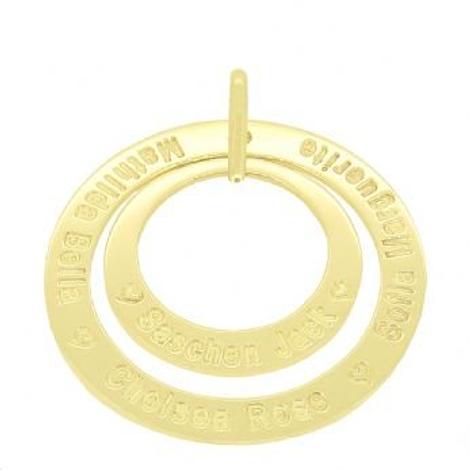 9ct Gold 29mm 43mm Circle of Life Personalised Family Pendant