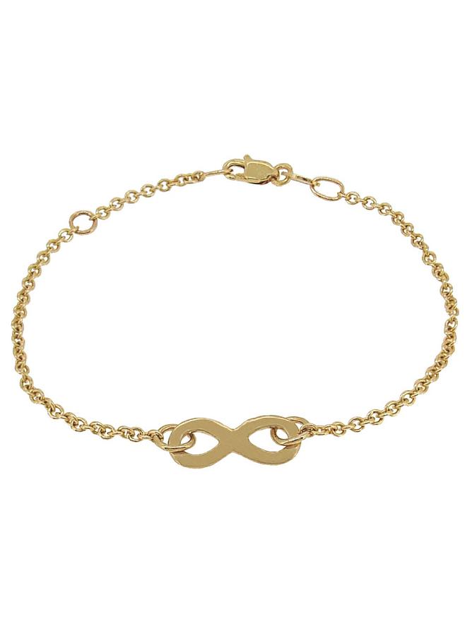 Infinity Symbol Design Charm Bracelet in 9ct Gold