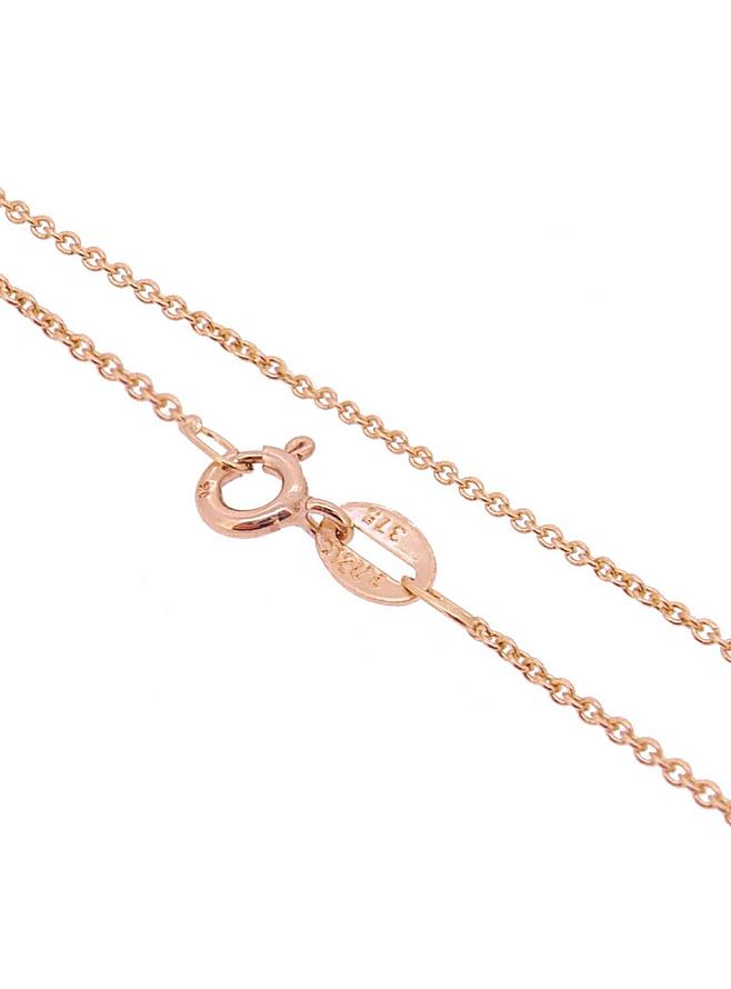 Cable 1.5mm Chain Anklet in 9ct Rose Gold