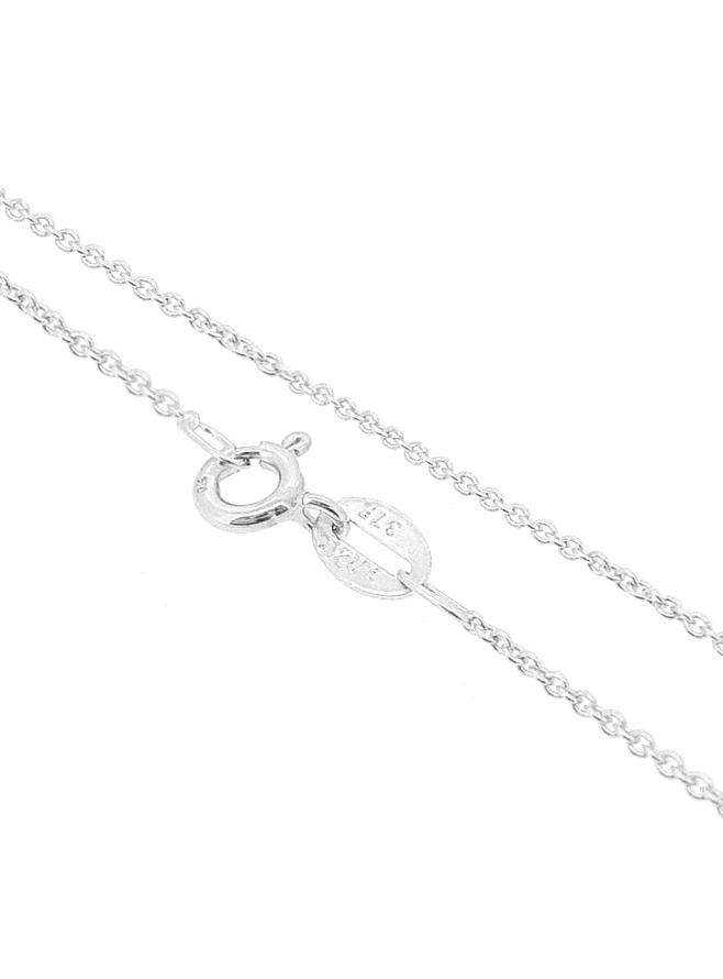 Cable 1.5mm Chain Anklet in 9ct White Gold
