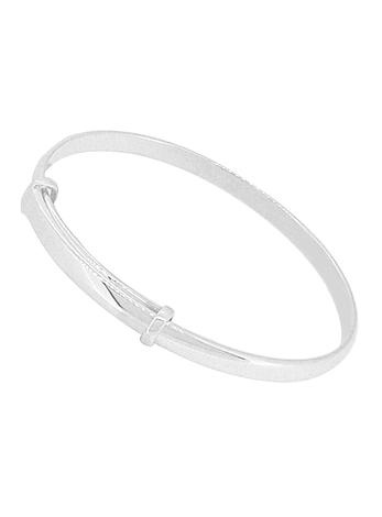 Low Half Round 3mm Expandable Bangle in Sterling Silver