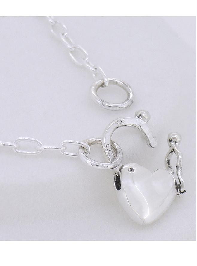 Minimalist Sterling Silver Love Heart Padlock 2.3mm Cable Necklace