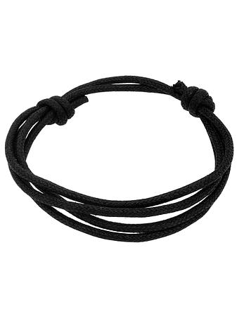 Unisex Black Wrap Cord Bracelet