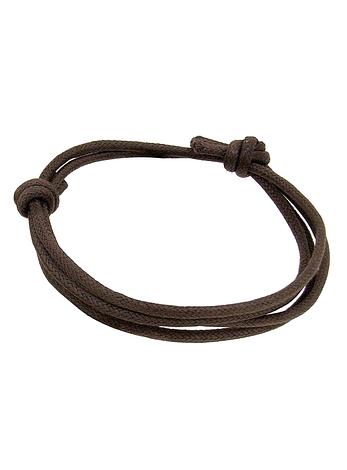 Unisex Brown Wrap Cord Bracelet
