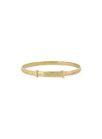 Baby to Adult Solid 9ct Gold Filigree Expanding Bangle