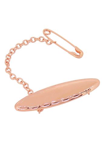 Identity Rose Gold Hard Plated Oval Baby Brooch