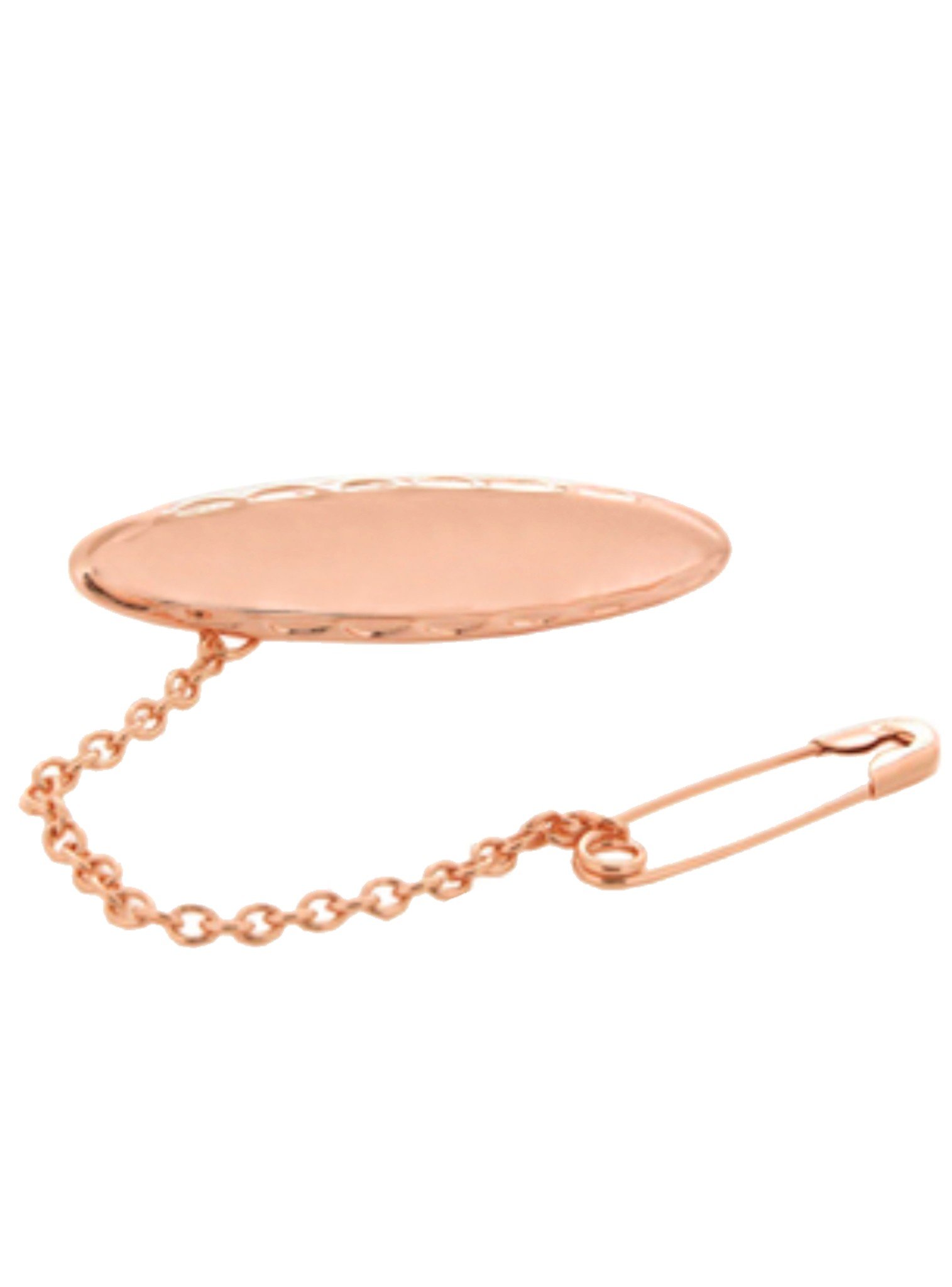Identity Rose Gold Hard Plated Oval Baby Brooch The Jewel Shop
