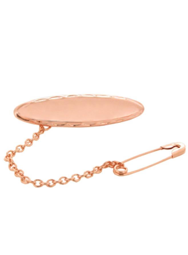 Identity Rose Gold Hard Plated Oval Baby Brooch