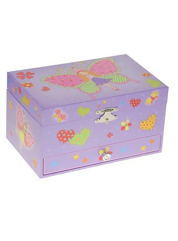 Musical Butterfly Lilac Music Jewellery Box Dan31