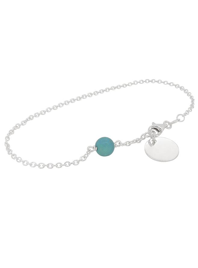 Allure Coin Tag Turquoise Blue Minimalist Charm Bracelet Love Britty