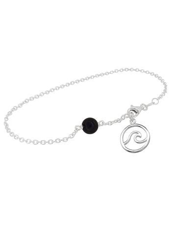 Ocean Wave Onyx Minimalist Charm Bracelet Love Britty