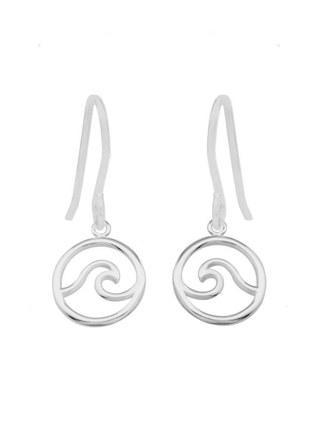 Ocean Wave Earrings in Sterling Silver Love Britty