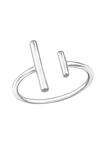 Double Bar Minimalist Ring in Sterling Silver Love Britty