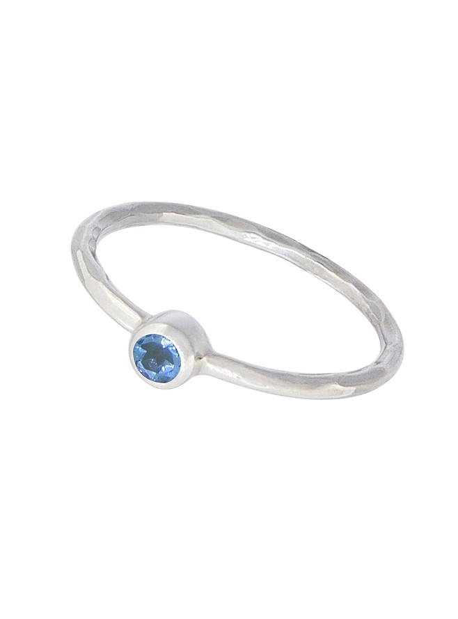 Gemstone Stacking Ring With Topaz in Sterling Silver Love Britty