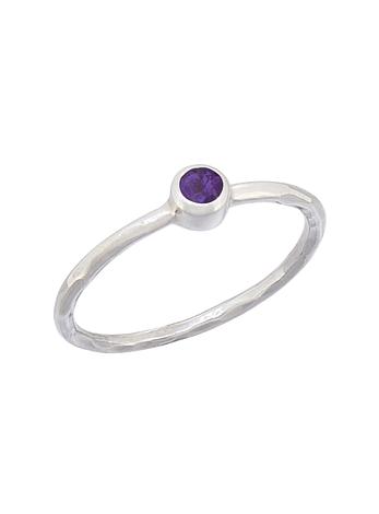 Gemstone Stacking Ring With Amethyst in Sterling Silver Love Britty