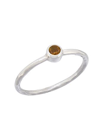 Gemstone Stacking Ring With Citrine in Sterling Silver Love Britty