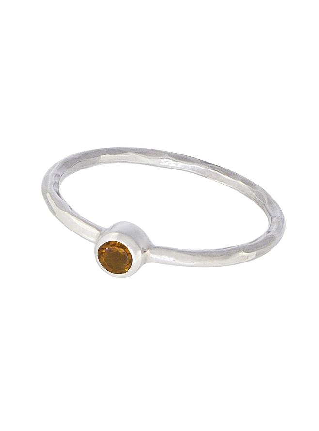 Gemstone Stacking Ring With Citrine in Sterling Silver Love Britty