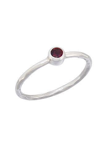 Gemstone Stacking Ring With Garnet in Sterling Silver Love Britty