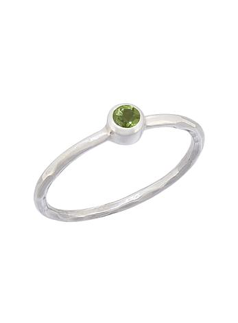 Gemstone Stacking Ring With Peridot in Sterling Silver Love Britty
