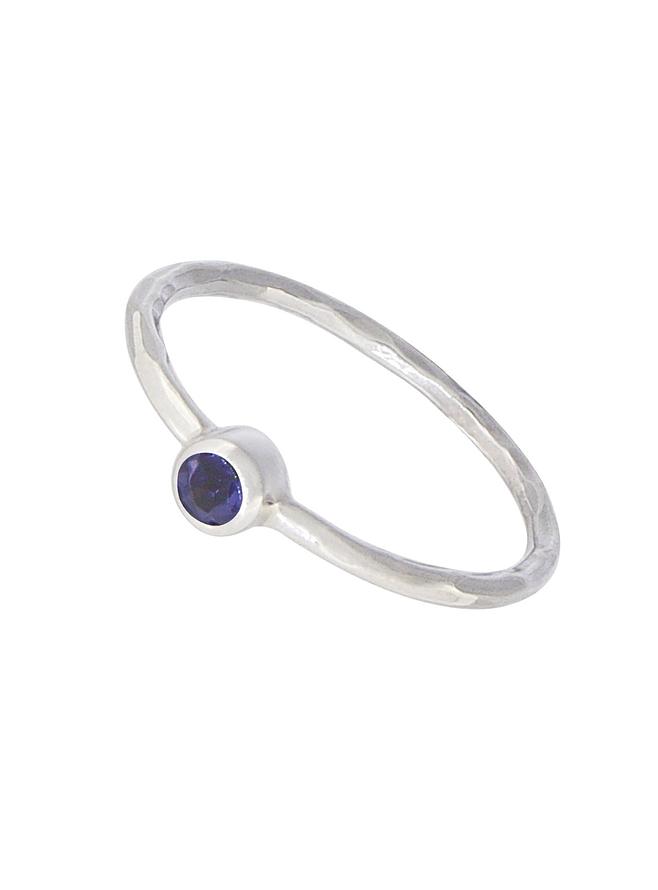 Gemstone Stacking Ring With Iolite in Sterling Silver Love Britty