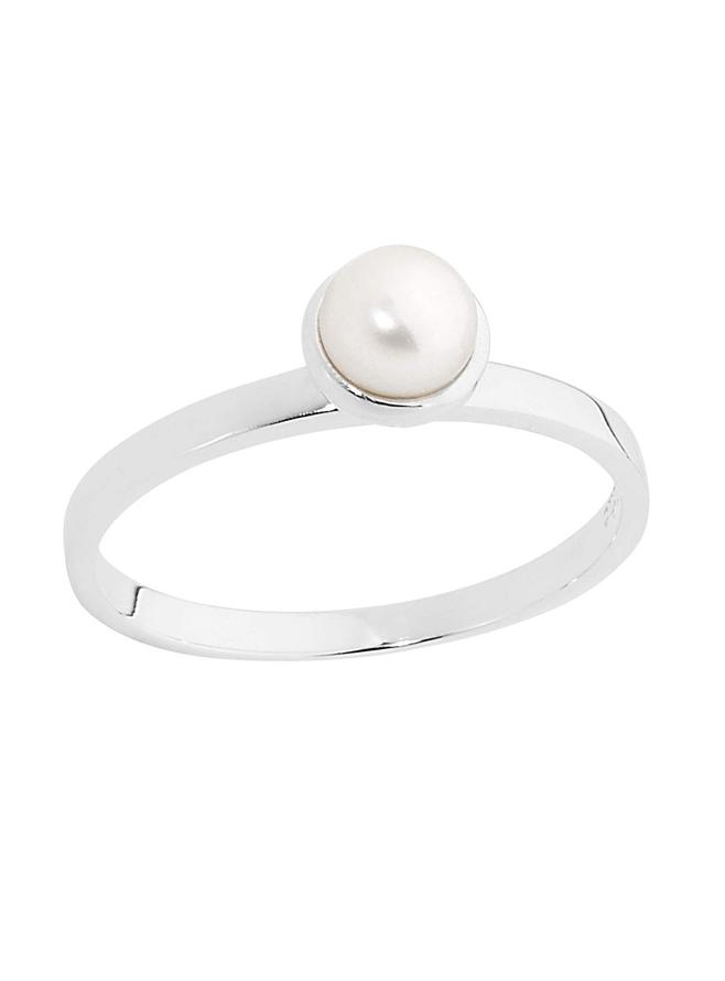 Pastiche Pearl Stacking Ring in Sterling Silver