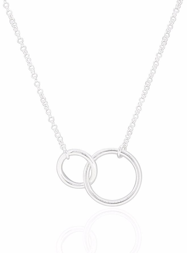 Hope Interlocking Circles Necklace in Sterling Silver