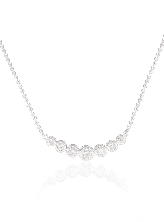 Elsa Cz Necklace in Sterling Silver