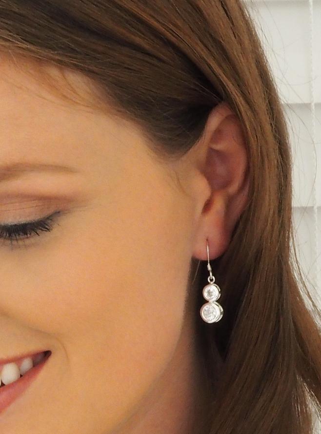 Elsa Cz Earrings in Sterling Silver