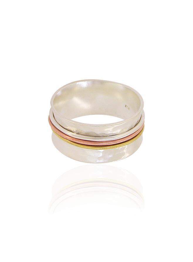 Love Britty Fidget Meditation Spinner Ring in Silver