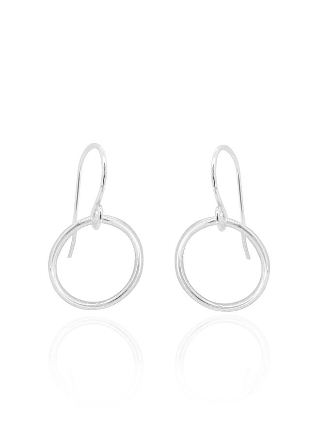 Hope Circle Earrings in Sterling Silver