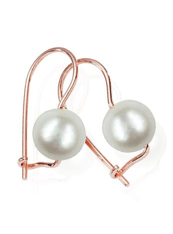 Euroball 13mm Freshwater Pearl Earrings in 9ct Rose Gold